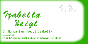 izabella weigl business card